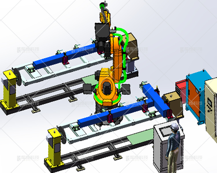 焊接<a href='http://m.hrblongdahotel.com' target='_blank'><u>機(jī)器人工作站</u></a>布局